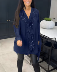 Sylvaine™ | Elegant Bluse med Volanter