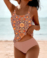 Emma™ | Tankini med Print og Dobbelt Stropper