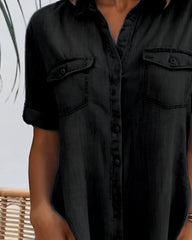 Salomé™ | Denim Skjortekjole