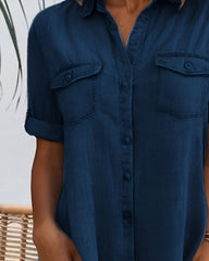 Salomé™ | Denim Skjortekjole