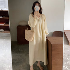 Sohée™ | Elegant Loungekjole i Bomuld