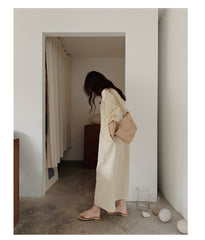 Sohée™ | Elegant Loungekjole i Bomuld