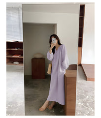 Sohée™ | Elegant Loungekjole i Bomuld