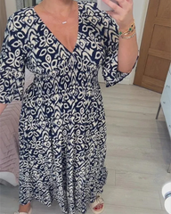 Élina™ | Elegant Maxikjole med Print