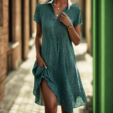 Juliette™ | Midi Kjole med Prikker