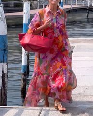 Camila™ | Farverig Maxi Kjole