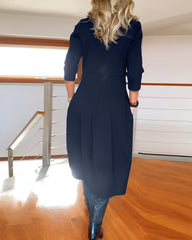 Janna™ | Elegant Ensfarvet Kjole