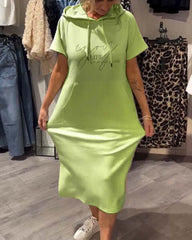 Lorette™ | Komfortabel hoodiekjole