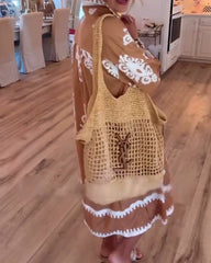 Anna™ | Løs retro afslappet kjole med print