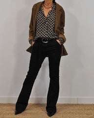 Diana™ | Klassisk Bluse med V-hals