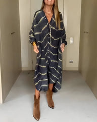 Julia™ | Boheme Maxikjole med Striber