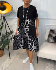 Naomi™ | Casual Kjole med Rund Halsudskæring