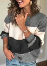 SOLÈNE™ | Blød Stribet Trøje