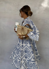 Idalina™ | Trendy Mønstret Kjole