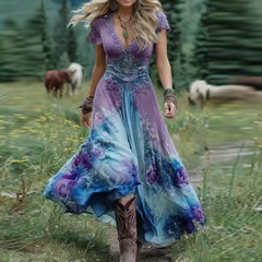 Maud™ | Blomstret kjole