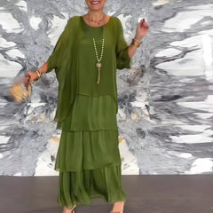 Monique™ | Chiffonkjole med "Cake"-nederdel