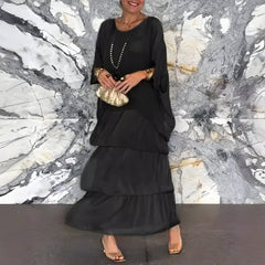 Monique™ | Chiffonkjole med "Cake"-nederdel