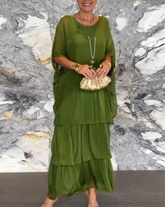 Monique™ | Chiffonkjole med "Cake"-nederdel