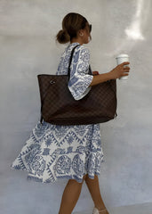 Idalina™ | Trendy Mønstret Kjole