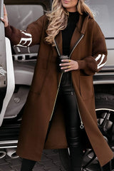 Amélie™ | Frakke til kvinder med strikkede ærmer