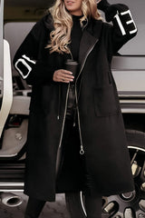 SOLÈNE™ | Lang Luksus Frakke med Hætte