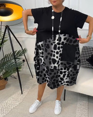 Naomi™ | Casual Kjole med Rund Halsudskæring