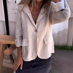 Johanne™ | Komfortabel ensfarvet blazer