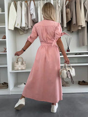 Jytte™ | Glitrende denim bomulds kjole