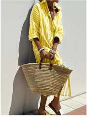 Héloïse™ | Elegant Stribet Skjortekjole