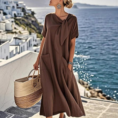 Emilia™ | Maxikjole med sløjfe