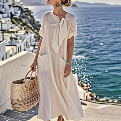 Emilia™ | Maxikjole med sløjfe