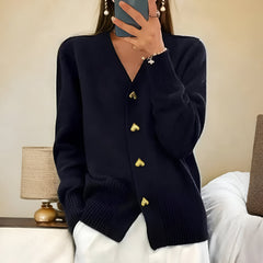 Ciara™ | Elegant Cardigan med Hjerteformede Knapper
