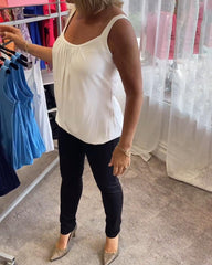 Bente™ | Plisseret bomuldstop