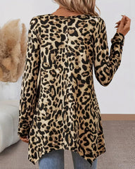 Noor™ | Elegant Tunik med Leopardprint