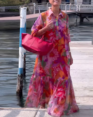 Camila™ | Farverig Maxi Kjole