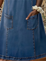 Agnès™ | Afslappet Denim Kjole