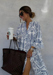 Idalina™ | Trendy Mønstret Kjole