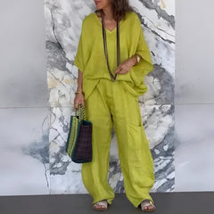 Elvyna™ | Afslappet sæt med V-hals