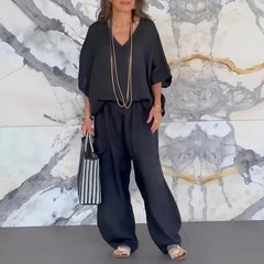 Elvyna™ | Afslappet sæt med V-hals