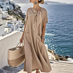 Emilia™ | Maxikjole med sløjfe