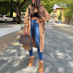 Kristien™ | Lang Sweatjakke med Hætte