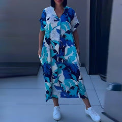 Zoé™ | Maxi Kjole med Farverigt Print